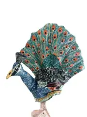 Vtg Folktails Peacock Hand Puppet Metallic Foil Folkmanis NEW NWT RARE NOS Bird