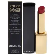 Chanel Rouge Allure Lextrait Lipstick - 834 Rose Turbulente by Chanel for Women - 0.07 oz Lipstick (Refillable)