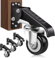 SPACECARE Retractable Workbench Casters Kit, Heavy Duty Workbenches Wheeels with