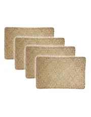 [UNBRANDED] Table Rectangle Serveware Dining Placemat 45x30cm 4 Pack in Brown