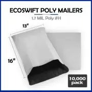 10000 13x15 EcoSwift Poly Mailers Plastic Envelopes Shipping Mailing Bags 1.7MIL