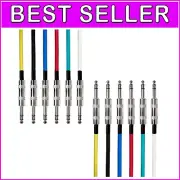 Versatile 20ft 1/4" TRS Stereo Cables - 6-Pack Color-Coded for Quick Access