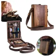 Writers Messenger Wood Box, Multifunctional Wooden Handmade Crossbody Postman...