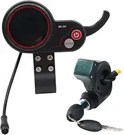 Justivana QS-S4 36V-60V Thumb Throttle LCD Display+3PIN Lgnition Lock Key for Zero 8 9 10 8X 10X Electric Scooter 6PIN Display