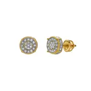 LuvMyJewelry Inquietude 10K Yellow Gold Diamond Unisex Earrings - 0.14 Cts at Nordstrom One Size