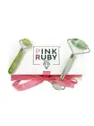 Pink Ruby Beauty Double Jade Roller Anti Aging Facial Massager | Skincare Therap