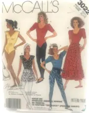 McCall's Pattern #3022 - Leotards, Skirt, Pants & Sash (Size SM)