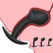 S/M/L Silicone Anal Plug Prostate Massage Anal Dildos Large Glans Dildo Penis G-spot Masturbation Butt Plug SM Sex Toys for Men Women(M)