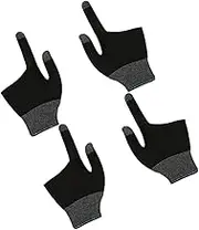 HANABASS 2 Pairs Mobile Gaming Finger Sleeves with Graphene Fingertips Slip Touch Screen Gloves for Comfort Mobile Gaming and Billiards Breathable Design for Extended Use