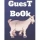 Guest Book goat: color goat Cover, Rustic Guest book For Wedding, for baby shower, for graduation, for birthday party, for house warmin