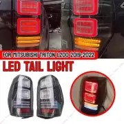 Smoke LED Tail Lights Rear Lamps For Mitsubishi Triton MR 2019 2020 2021 2022 (for: Mitsubishi)