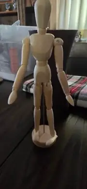Artist Posable Wood Figure Drawing Sketch Mannequin 13". Natural wood finish