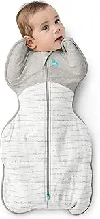 Love To Dream Swaddle Up Warm, Newborn (2.2-3.8kg), Built-in Quilt for Cool Room Temperatures (16-20°C), 2.5 TOG, Arms Up Position, Twin Zipper for Easy Nappy Changes, White