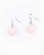 Pink Cute Macaroon Hook Drop Earrings