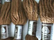 8 SKEINS - VTG DMC WOOL TAPESTRY YARN - # 7499 MEDIUM BROWN
