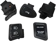 Motorcycle Switch Button Idling Stop Starter Horn Turn Signal Switches for Air Blade 125 VISON SH125/150 Wave S Motorcycle Accessories(Set 1)