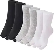 [Eforwest] 6 Pairs Flip Flop Socks Tabi Split Toe Socks Elastic Socks for Men Women