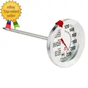 AH1 Stainless Steel Oven Safe Meat Thermometer, Extra Large 2.5-Inches Dial