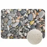 Colorful Sea Pebble Bath Mats for Bathroom Floor Bath Rugs Machine Washable B...