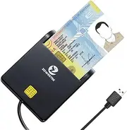 Zoweetek ID Card Reader USB Smart Card Reader for Portuguese, Spainish, Belgian, German and more, Compatible with Windows and Linux