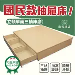 【欣和床店】3尺/3.5尺/5尺6尺/6X7尺超堅固立頓加高單面三抽屜六分木心板全封收納床底