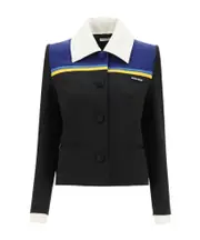 logo-patch tailored jacket IT44,IT42,IT38 Black