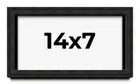 14x7 Shadow Box Black Rustic Barnwood Display Frame | 1.125 Inch Deep | 0.875 I