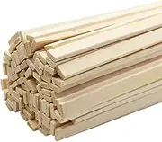 100pcs 15.7x0.35 Inch Strong Natural Bamboo Sticks, Wooden Craft Sticks, Extra Long Sticks, Wood Strips for Craft Projects