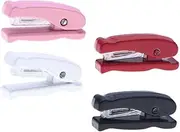 Abaodam Miniature Dollhouse Office Accessories 4pcs Mini Stapler Set for Dollhouse Desk Mini School Supplies Miniature Things Layout Prop White Pink Red Black