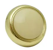 Silverline K2015 Button Creme Knob Diameter: 1-3/16" Cabinet Hardware