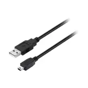 PRO2 LC7186 USB-a To Mini USB-B Lead - 2M 5-Pin To 5-Pin Usb2.0 Clear Cable Sheath USB-a TO MINI