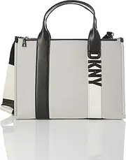 [DKNY] Magnetic Snap Casual Tote, Natural/Black, Natural/Black