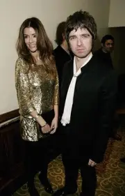 Musician Noel Gallagher Sara MacDonald arrive Q Awards 2006 at Gro- Old Photo