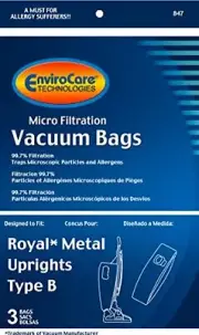 EnviroCare Replacement Micro Filtration Vacuum Cleaner Dust Bags for Royal Up...