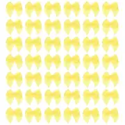 80Pcs Mini Ribbon Bow 1" Mini Fabric Satin Ribbon Flower Bows Yellow