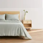 Ecosa Bamboo Bedding - Sheet set / Super King / Glacial Green