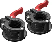 MAXRICH T Barbell Clamp 1 inch Multiple Sizes & Adjustable Weight Clips for Barbell Quick Release Barbell Clips|Barbell Collar Bar Locks for Weight Lifting (Black+Red)