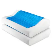 Memory Foam Cool Gel Bed Pillow - Set of 2