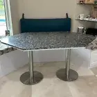 Abalone Shell Stone Side Table Top Random Gemstone Countertop Hallway Furniture