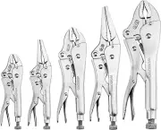 5-Piece Locking Pliers Set, Pliers Tool Set, Vice Grips with Chrome-Vanadium Ste