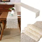 Beige Leaf Table Runner Adding Natural Touches to Dining Table Decoration