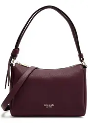 Kate Spade New York Knott Medium Leather Shoulder bag - Dark Purple ONE SIZE