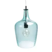 Lily Glass Shade Hanging Pendant Lamp - Aqua Blue