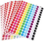 Generic 20 Sheets Colored Dot Stickers Self Adhesive Circle Labels for Color Coding Organizing Storage Boxes Jars and Home Items Easy to Use and Practical