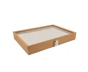 Pin Display Case Clear Dustproof Fashionable Medal Shadow Box Brooch Storage Holder for Pins Brooches Jewelry L Pearwood