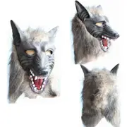 Walf Head Mask Latex Mask Horse Head Mask Animal Head Creepy Halloween Costume Theater Toy Part