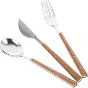 CATIEBYE 1 Set Stainless Steel Dinnerware Fork Spoon Cutter Kit for Home Use Elegant and Practical Tableware with Smooth Finish for Daily Dining and Entertaining