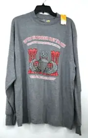 Soffe Dri-Release Mens Gray Crew Neck Casual Loose-Fit Long Sleeve Pullover XL