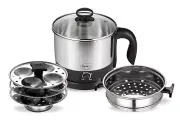Pigeon Multipurpose Kessel 3 In 1 Multi Cooker 1.5 L Idli Stand With 3 Plates