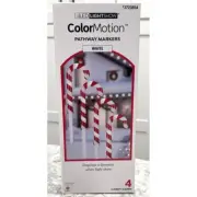 Gemmy LED Lightshow ColorMotion Set of 4 Candy Cane Pathway Lights Markers Stake